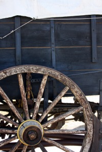 "Prairie schooner" covered wagon