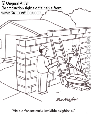 neighbors fences cartoon