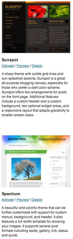 themes blogging Twitter