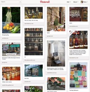 farmers market Pinterest virtual pinboard