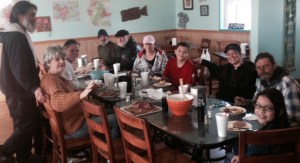 Thanksgiving 2013: with Christian, Elena Grace, and our dinner guests