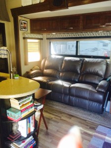 RV living room fifth wheel
