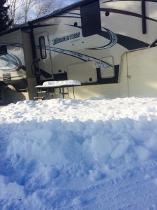 RV in snow
