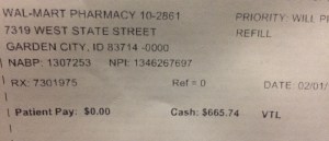 pharmacy prescription receipt