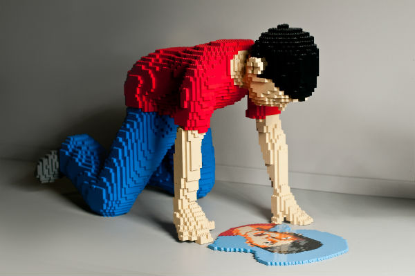 Lego mirror boy art