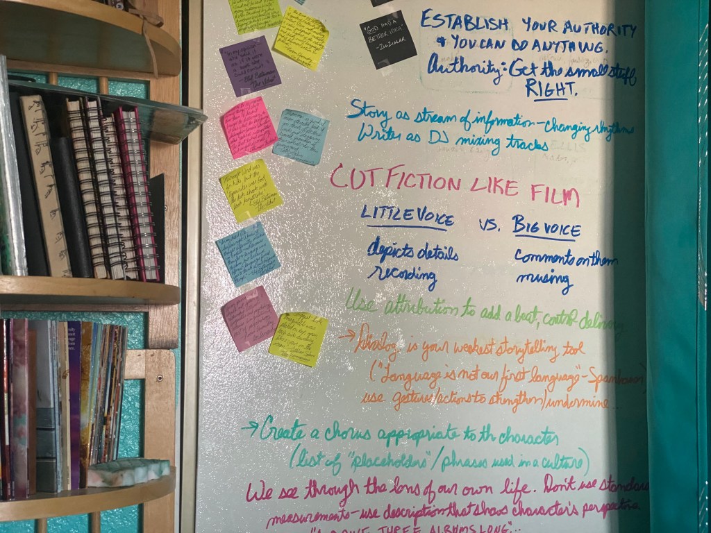 white board writer's notes