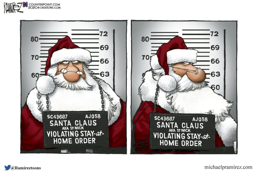 Santa mug shot arrest for violating stay at home order