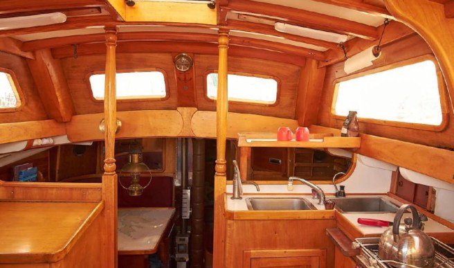 pilothouse of Swanson 42 offshore cutter sailboat