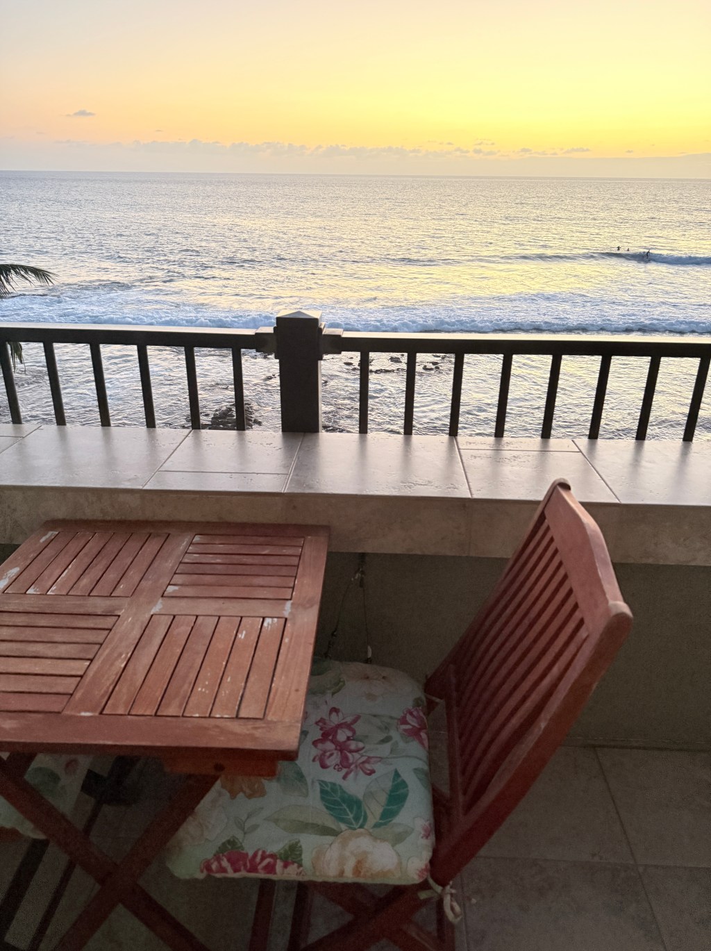 a balcony above the waves