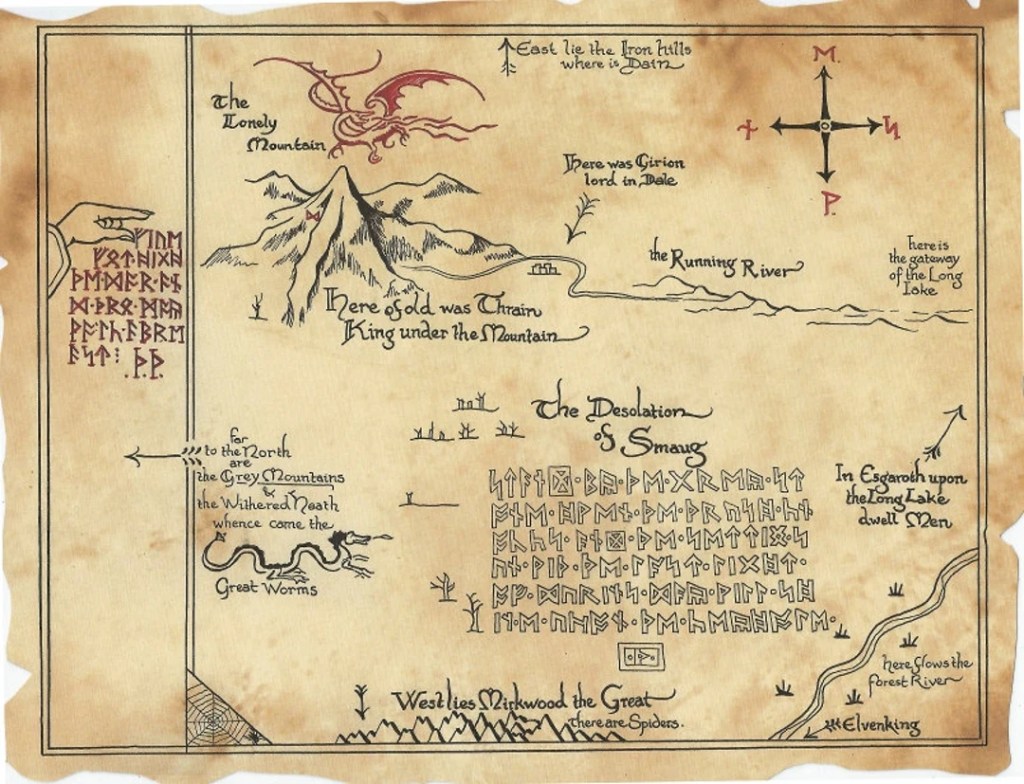 Thror's map, from The Hobbit
