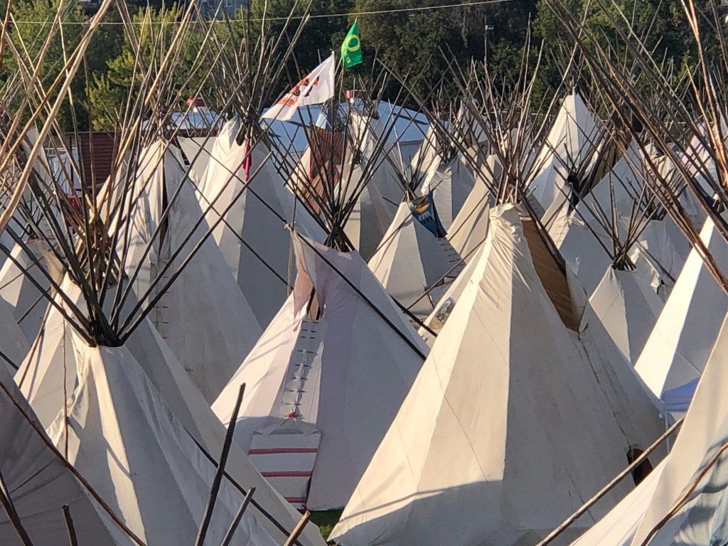 tipi village at Pendleton RoundUp